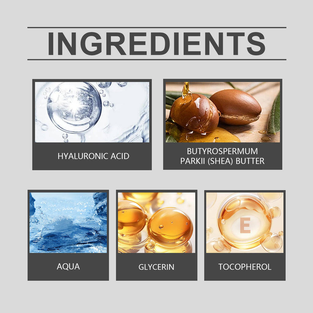 Hyaluronic Acid Moisturizer | Hydrating Face Cream with Shea Butter and Vitamin E
