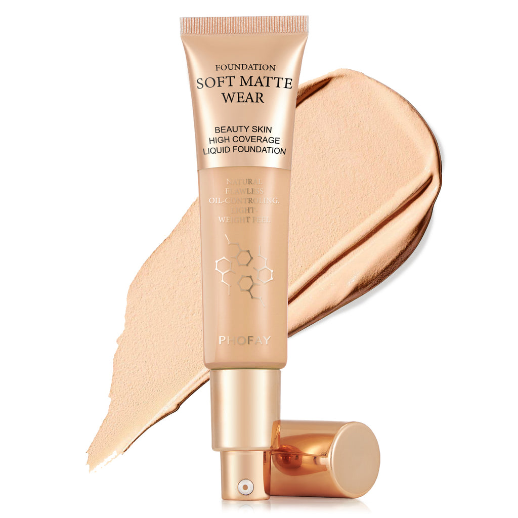 Flawless Full-Coverage Foundation | Lightweight Oil-Control Liquid Base (30ml)