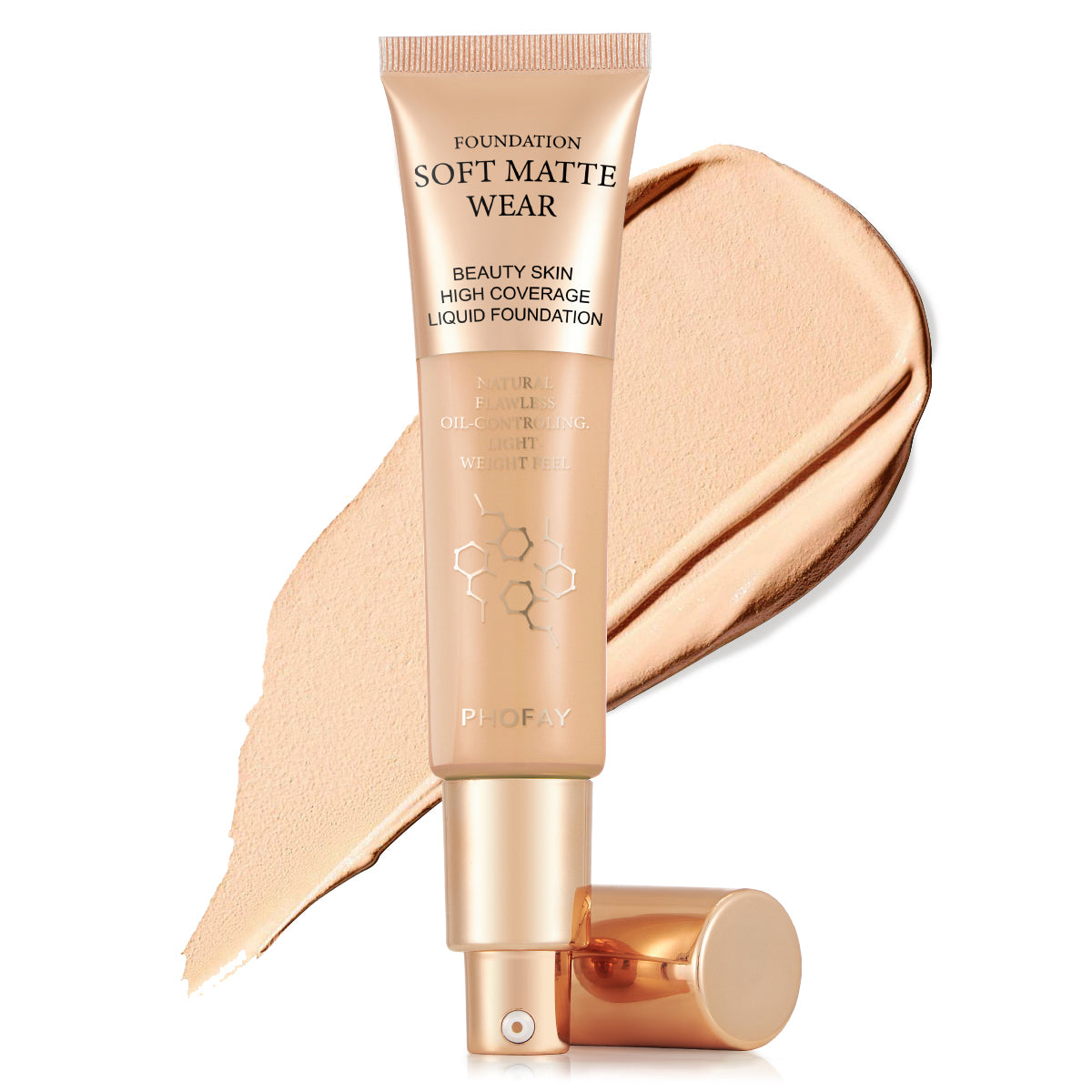 Flawless Full-Coverage Foundation | Lightweight Oil-Control Liquid Base (30ml)