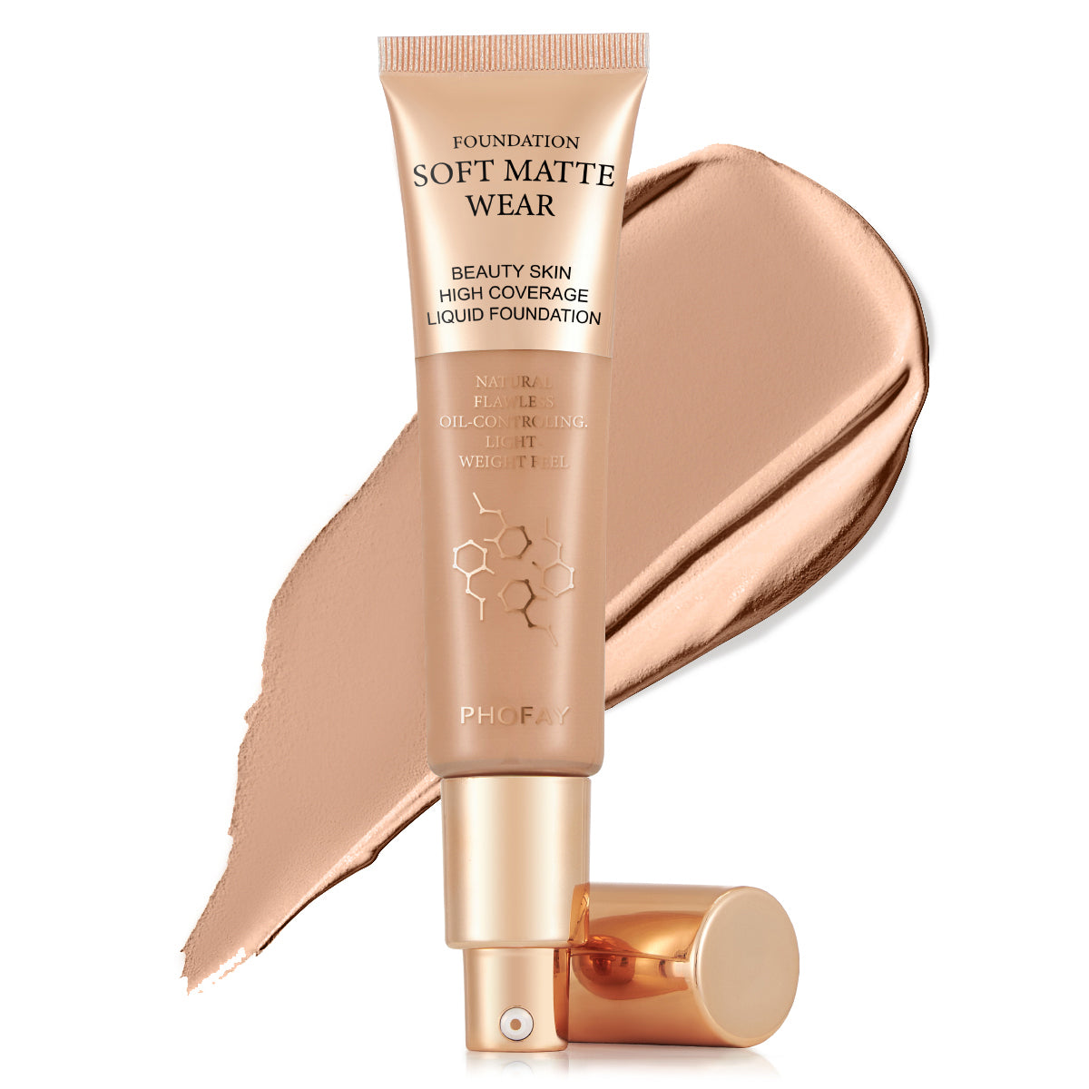 Flawless Full-Coverage Foundation | Lightweight Oil-Control Liquid Base (30ml)