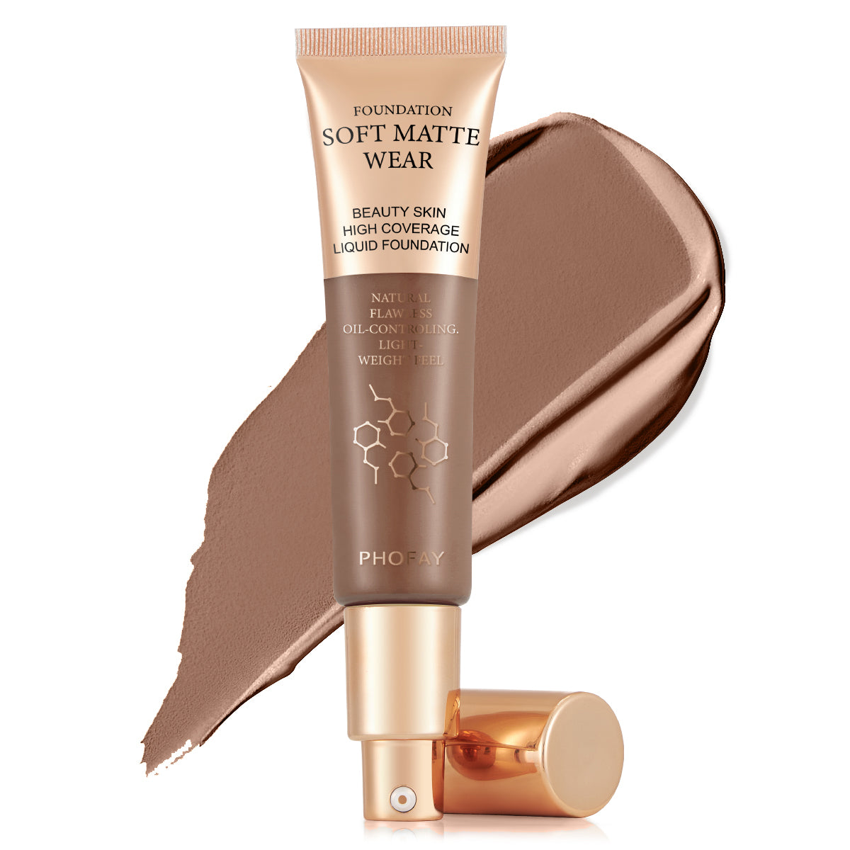 Flawless Full-Coverage Foundation | Lightweight Oil-Control Liquid Base (30ml)