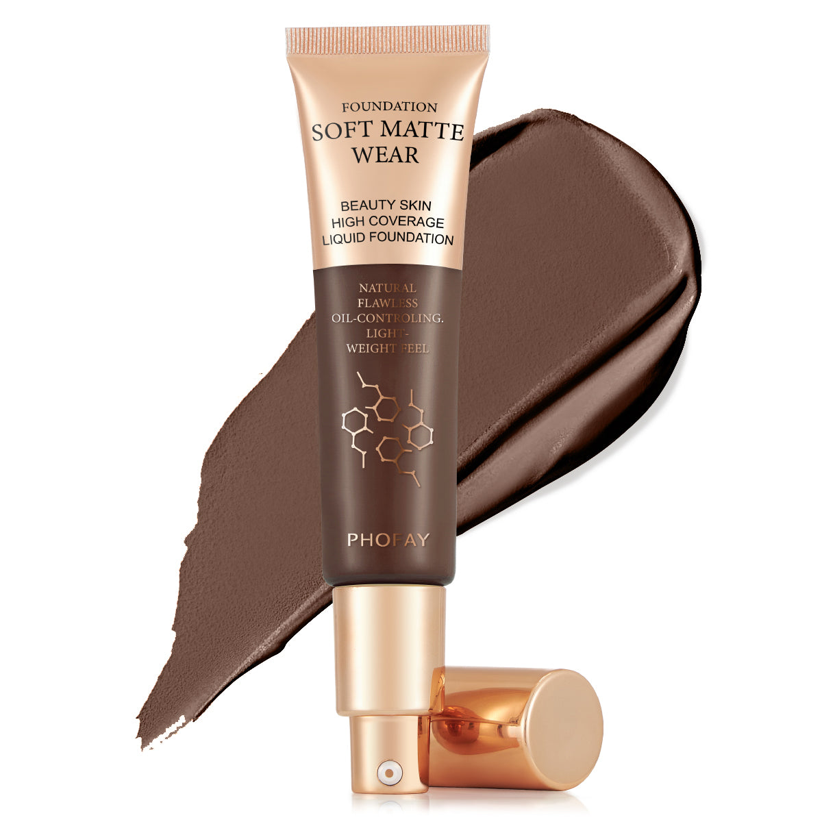 Flawless Full-Coverage Foundation | Lightweight Oil-Control Liquid Base (30ml)