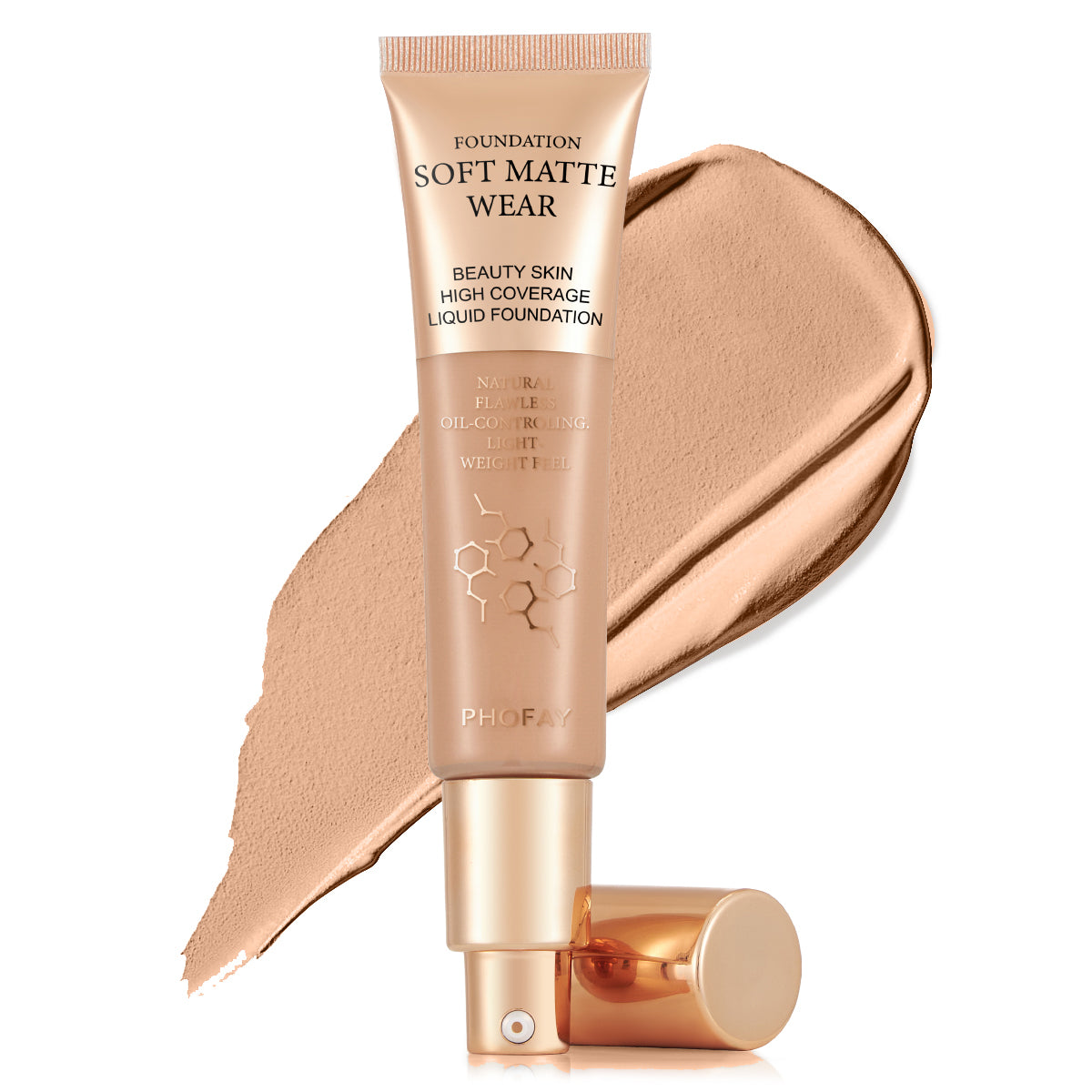 Flawless Full-Coverage Foundation | Lightweight Oil-Control Liquid Base (30ml)