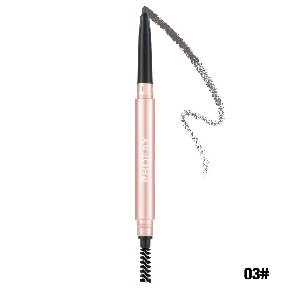 Triangular Eyebrow Pencil with Spoolie | Easy-Apply Waterproof Brow Definer (0.25g)