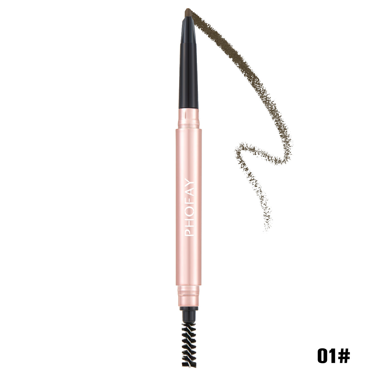 Triangular Eyebrow Pencil with Spoolie | Easy-Apply Waterproof Brow Definer (0.25g)