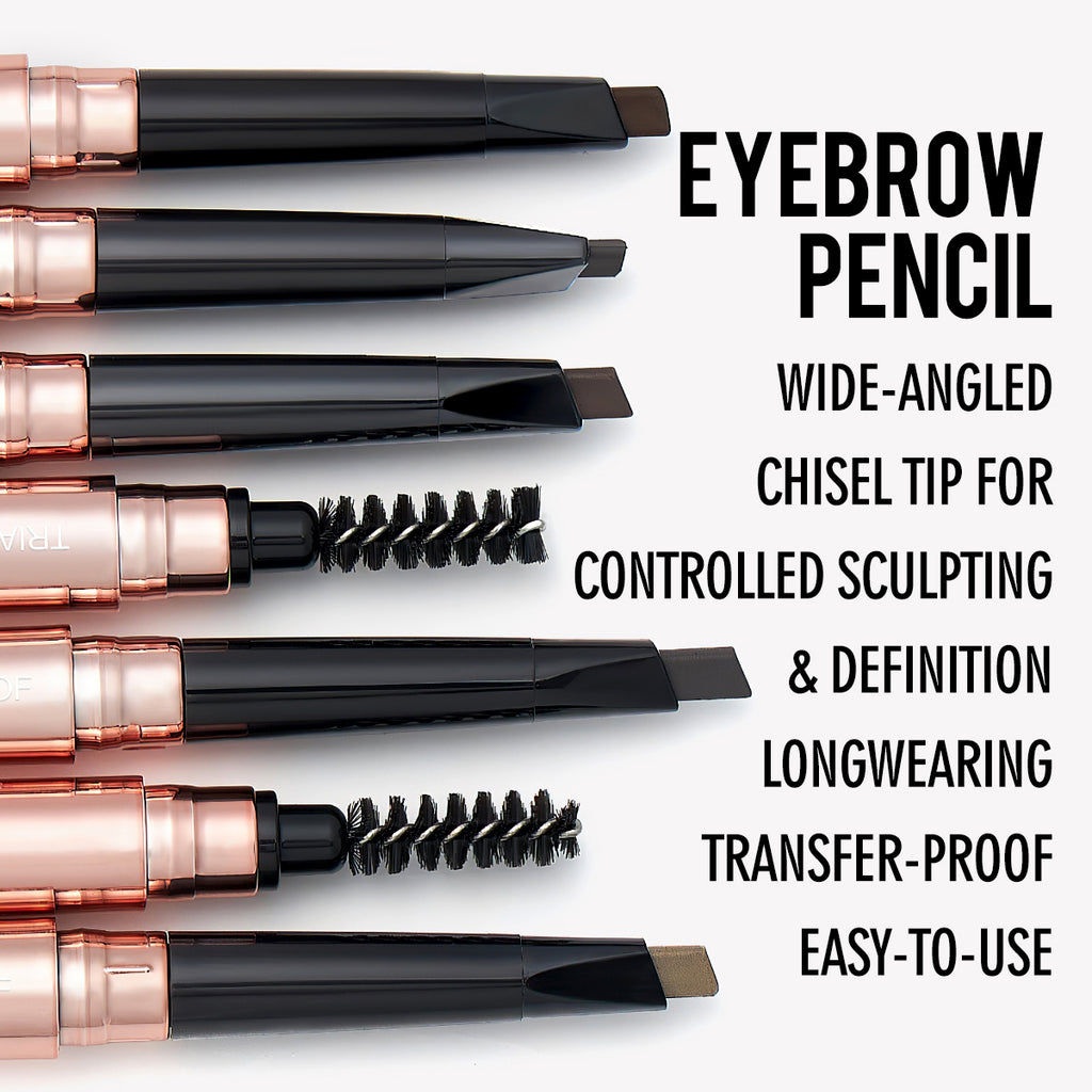 Triangular Eyebrow Pencil with Spoolie | Easy-Apply Waterproof Brow Definer (0.25g)