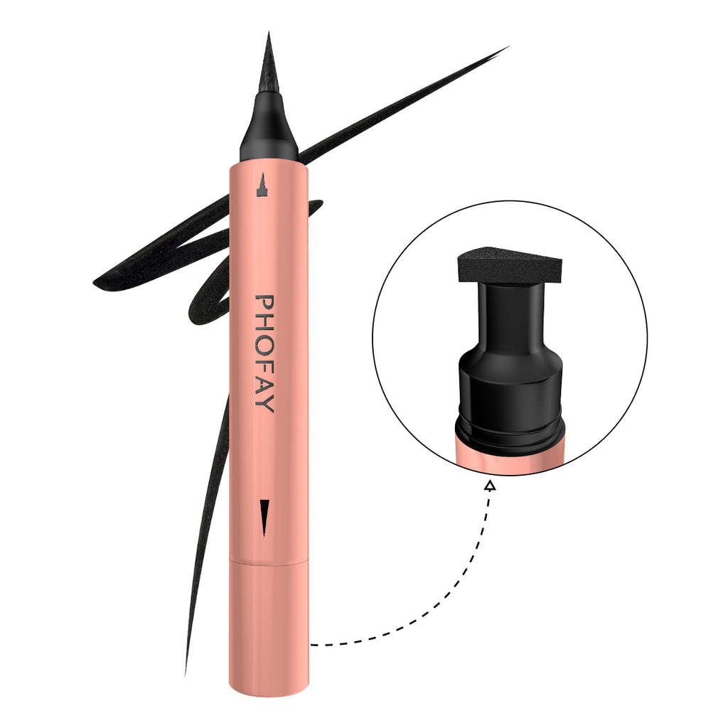 Double-Ended Liquid Eyeliner with Wing Stamp | Long-Lasting Waterproof & Smudge-Proof (3ml)