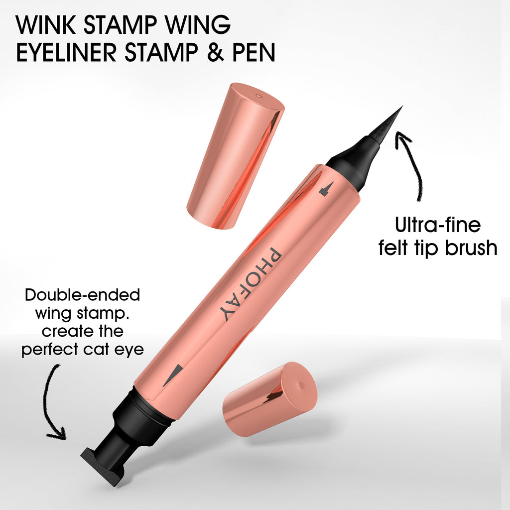 Double-Ended Liquid Eyeliner with Wing Stamp | Long-Lasting Waterproof & Smudge-Proof (3ml)