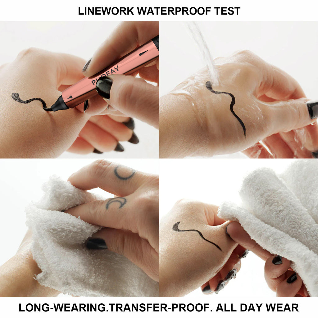 Double-Ended Liquid Eyeliner with Wing Stamp | Long-Lasting Waterproof & Smudge-Proof (3ml)