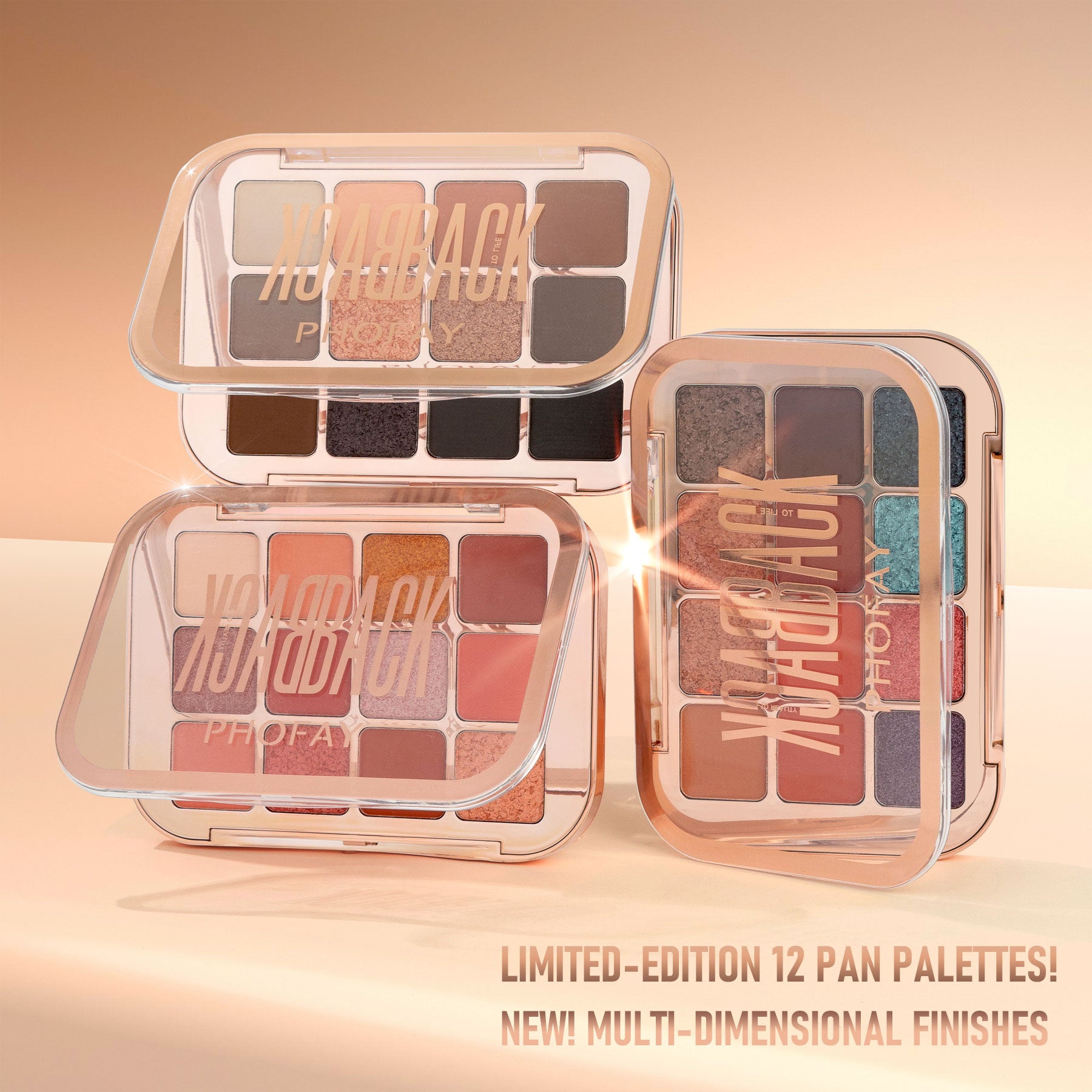 12-Shade Eyeshadow Palette | Matte & Metallic Brightening Colour (15g)