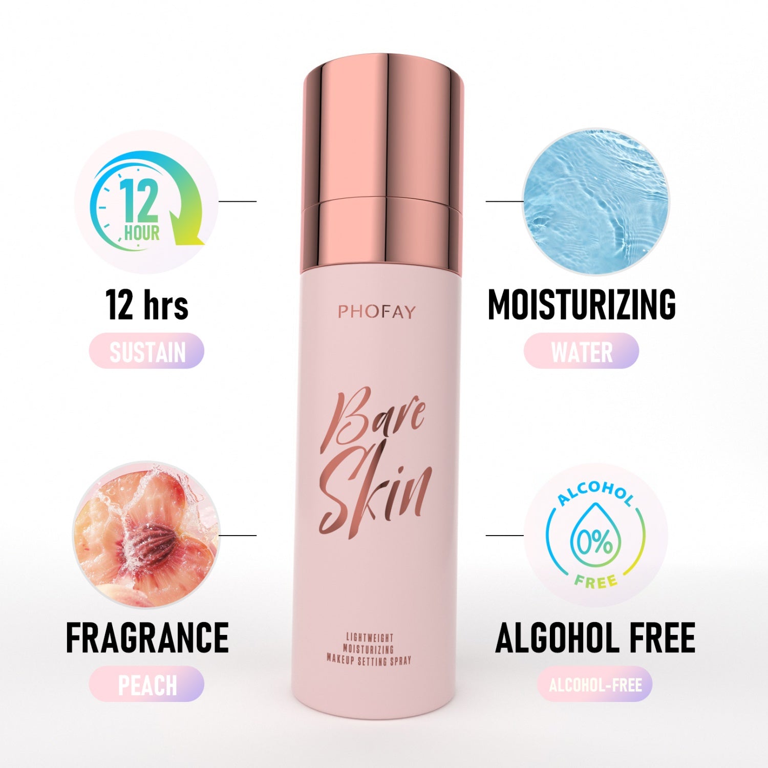 Moisturising Makeup Setting Spray | Long-Wearing Hydration & Fixing Mist (100–120ml)