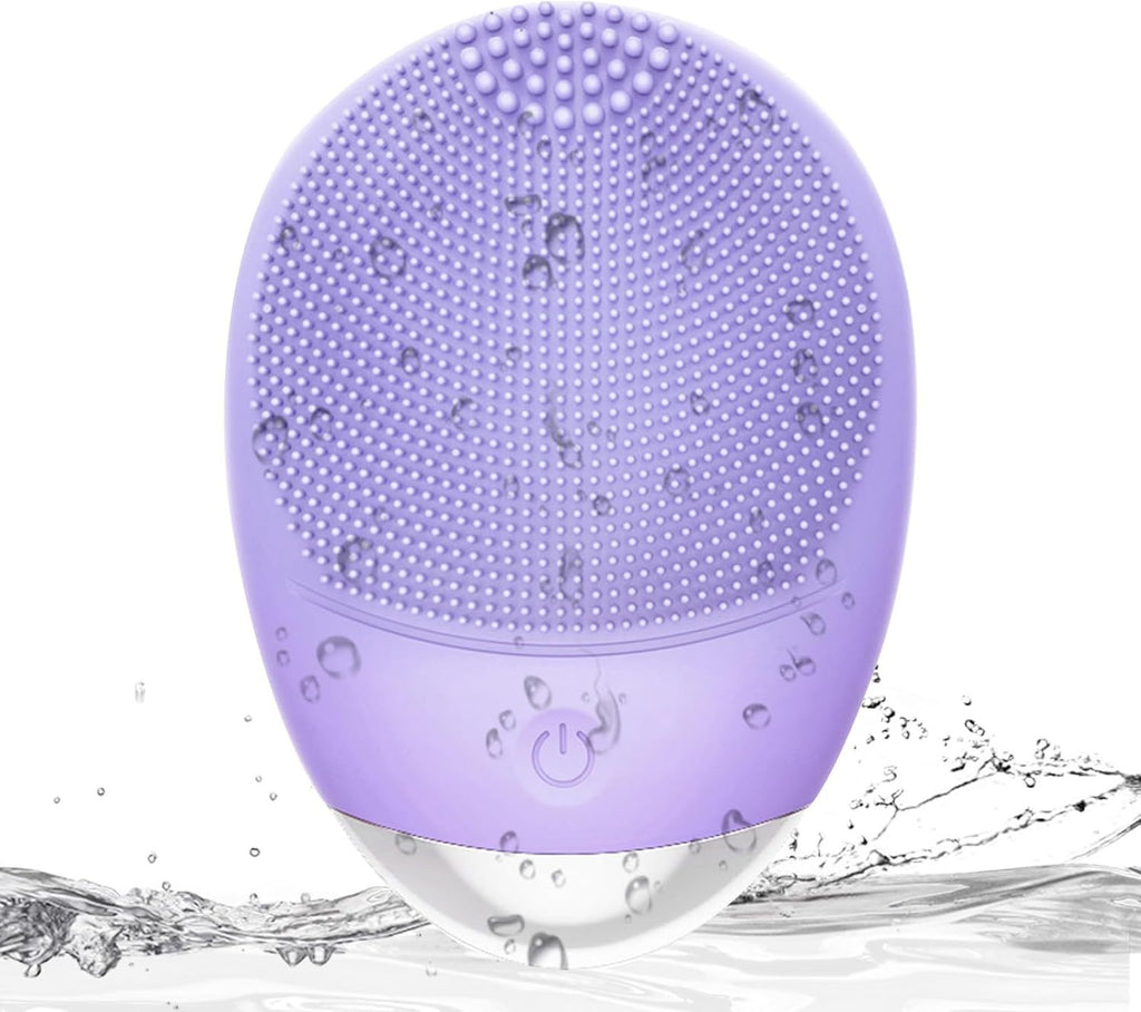 Premium Silicone Facial Cleansing Brush | 7,000 VPM High-Frequency Sonic Cleanser • Waterproof • USB-Rechargeable