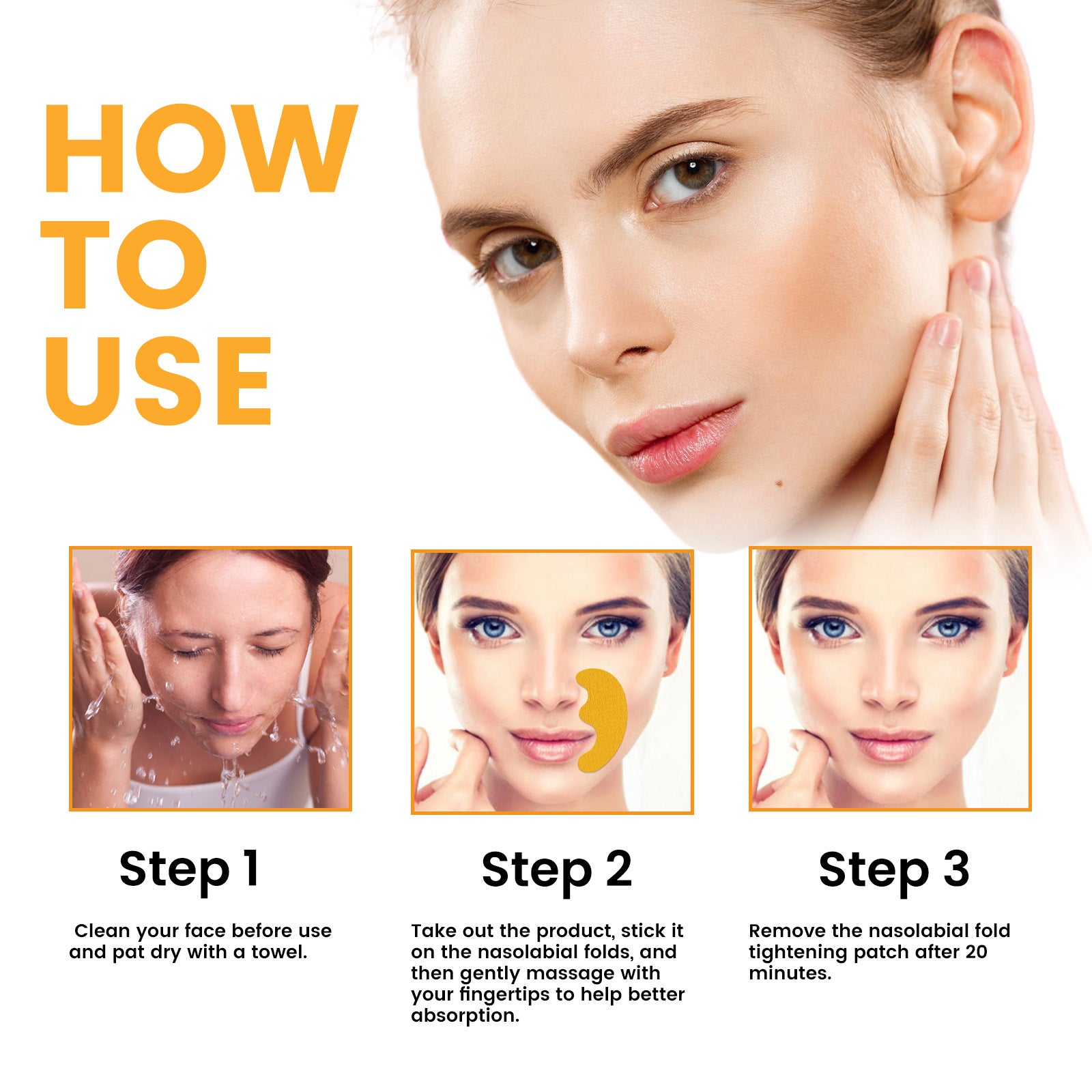 Nasolabial Folds Patch | Hydrating Line-Smoothing Gel Pads with Collagen and Centella Extract