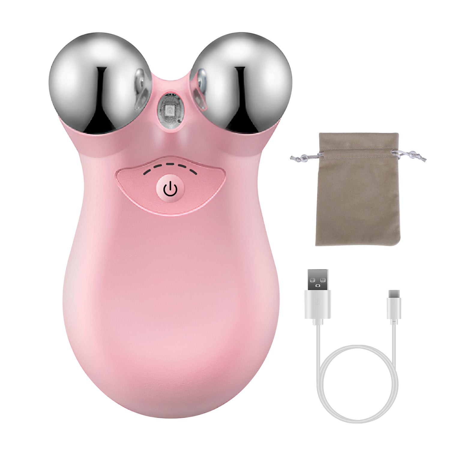Micro-Current Facial Massager with Red Light | Rechargeable 5-Level Face & Neck Roller