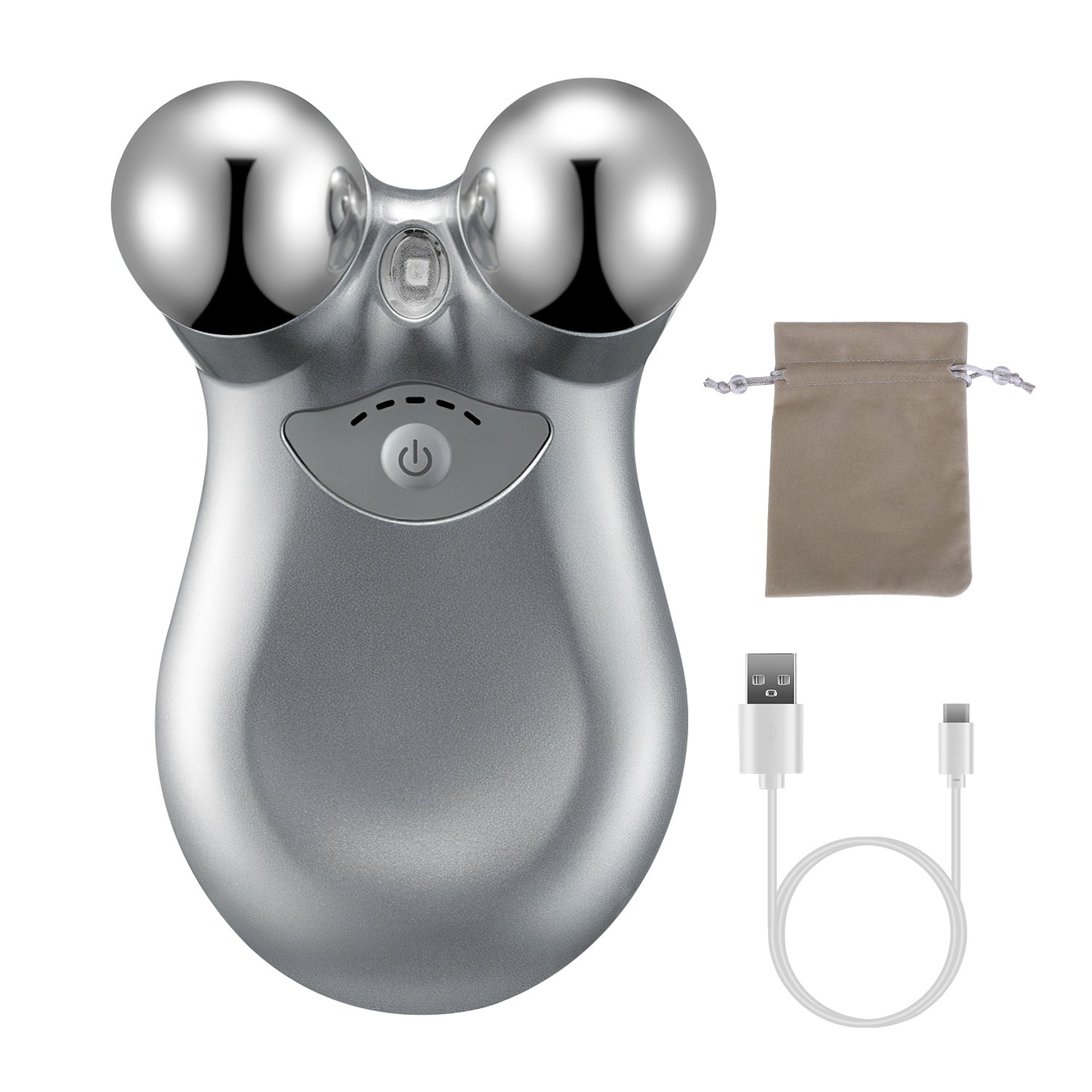 Micro-Current Facial Massager with Red Light | Rechargeable 5-Level Face & Neck Roller