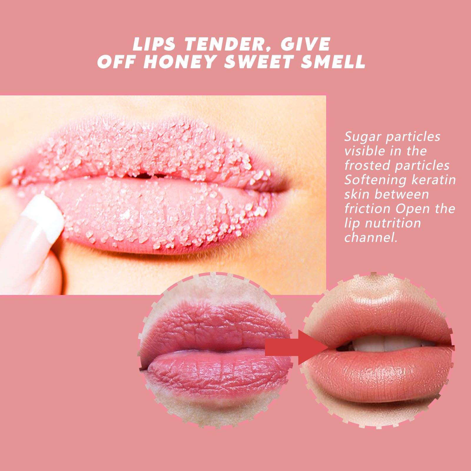 Peach Lip Scrub & Overnight Exfoliating Treatment | Hydrating Lip Smoother