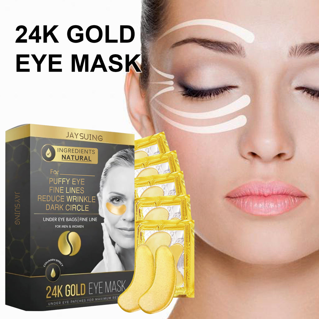 24K Gold Firming Under-Eye Gel Patches | Collagen-Infused Hydrating Eye Masks for Dark Circles & Fine Lines