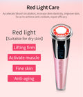 5-in-1 Red and Blue Light Facial Therapy Device | EMS Skin Tightening, Hot & Cool Lifting and Anti-Aging Face Massager for Puffiness and Fine Lines