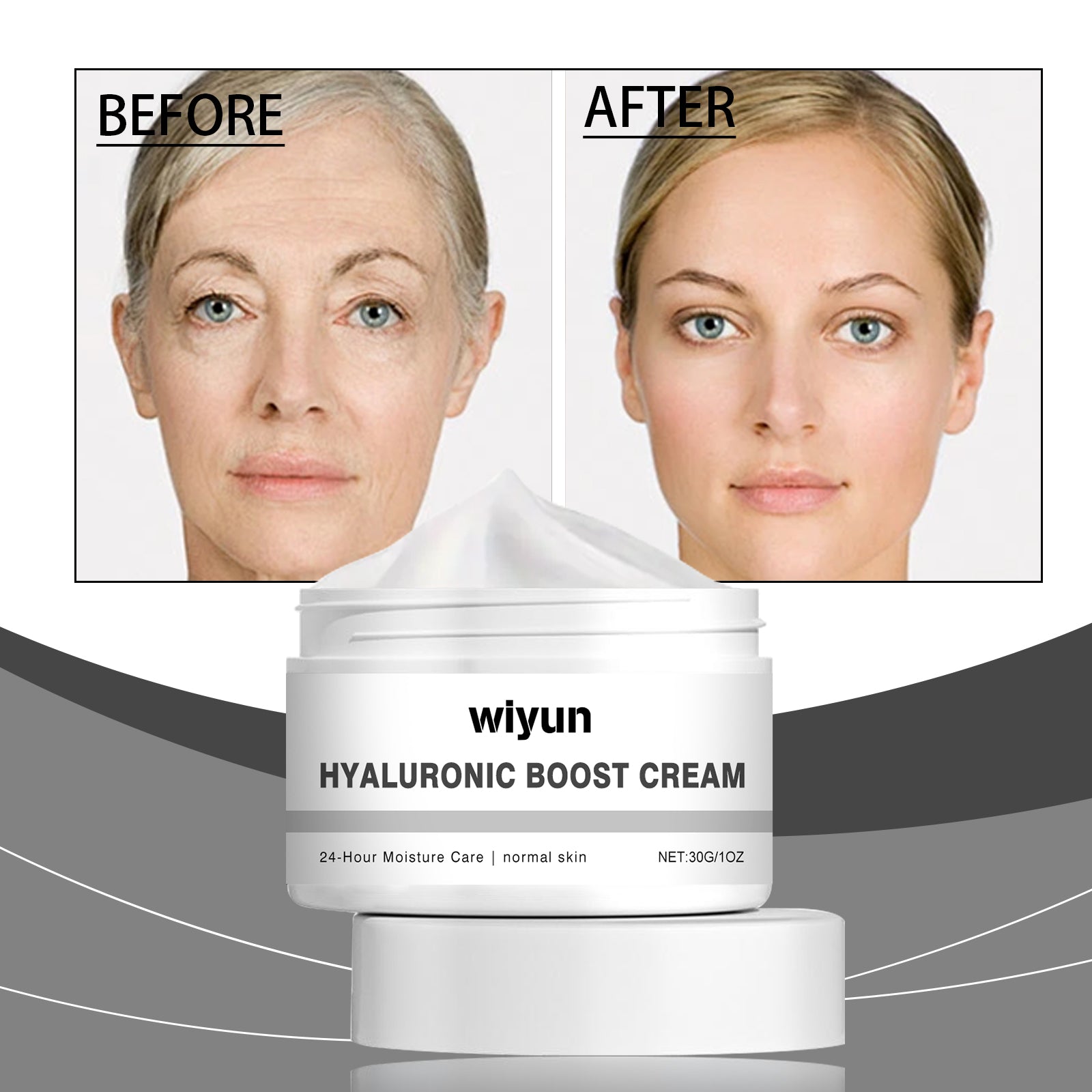 Hyaluronic Acid Moisturizer | Hydrating Face Cream with Shea Butter and Vitamin E