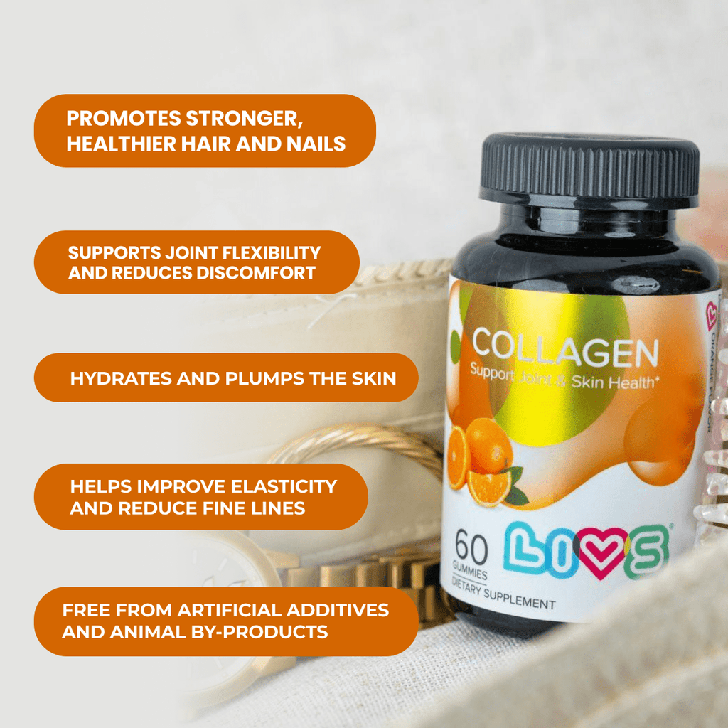 Marine Collagen Gummies for Skin, Hair & Joints | Orange-Flavored Daily Collagen Support