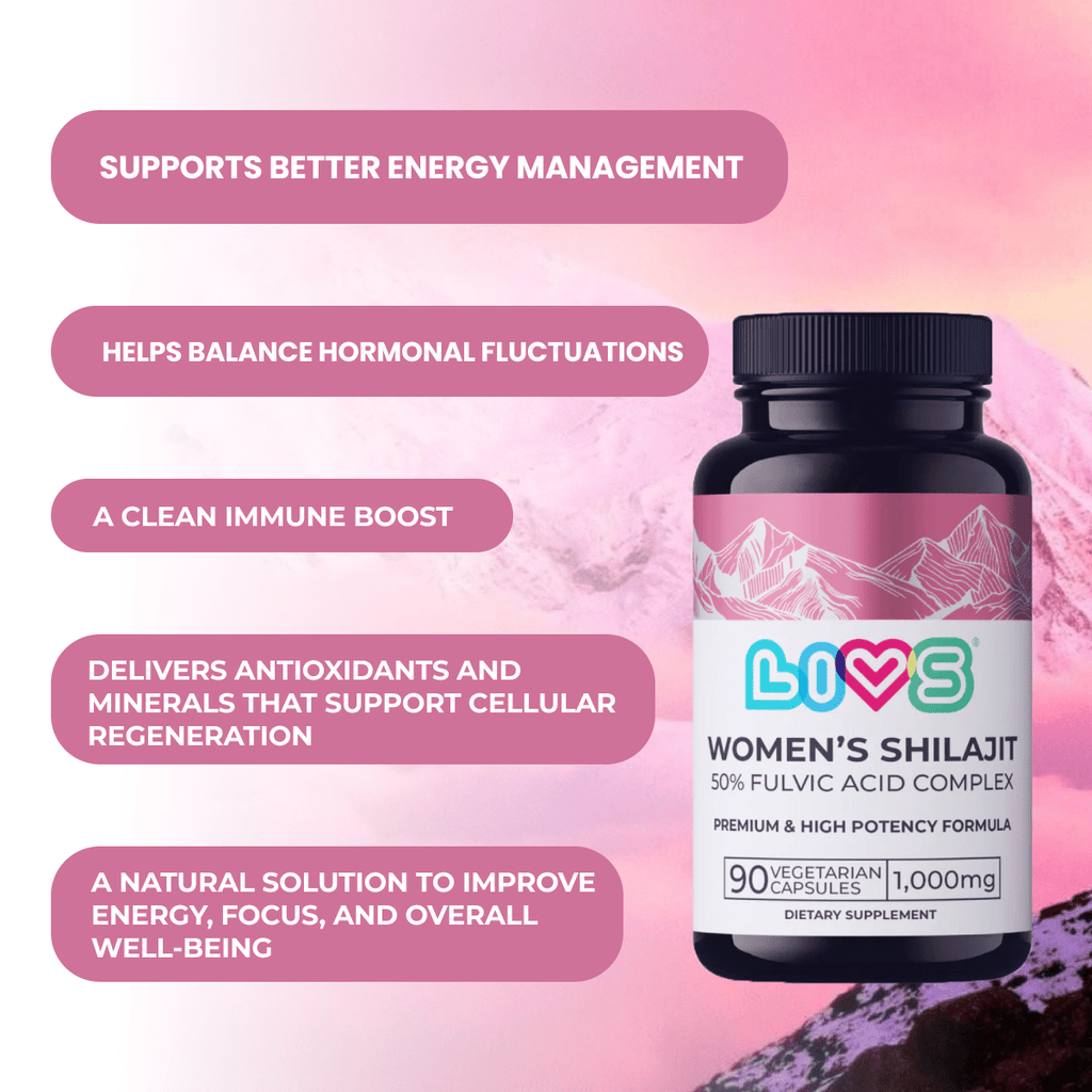 Women’s Shilajit Gummies | 50% Fulvic Acid Complex for Energy, Vitality & Wellness Support (Vegan • Halal • Kosher)