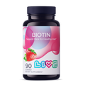 Biotin Gummies 10,000 mcg | Strawberry Hair, Skin & Nail Support (Plant-Based, Gluten-Free)