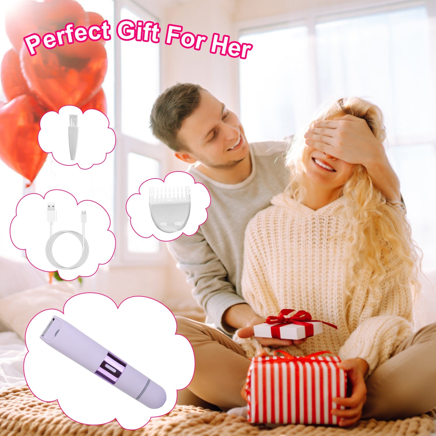 2-in-1 Dual-Head Bikini & Body Trimmer for Women | Gentle, Waterproof & Rechargeable