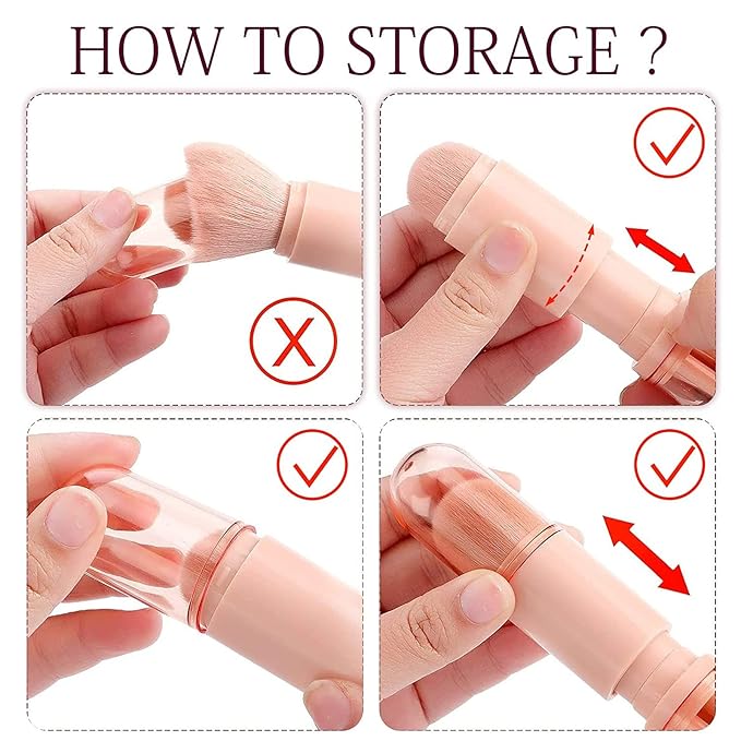 4-in-1 Portable Makeup Brush Set | Travel Makeup Brush Essentials