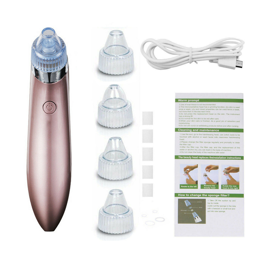 Electric Blackhead Vacuum Pore Cleaner | Rechargeable Pore Vacuum and Skin Exfoliation Tool
