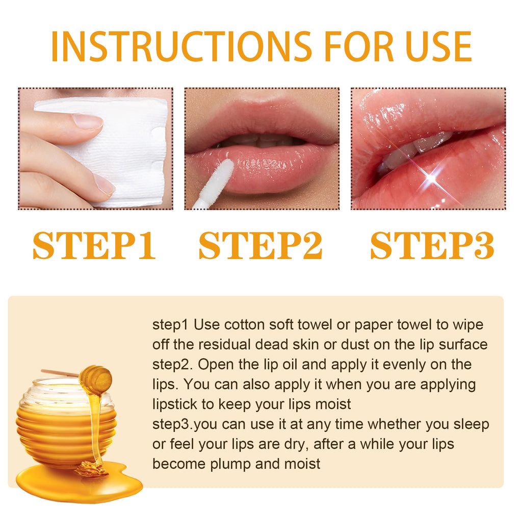 Nourishing Honey Lip Oil | Moisturising Lip Treatment for Soft, Smooth Lips