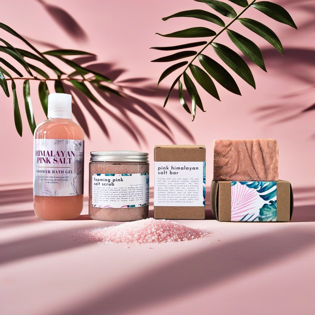 Foaming Pink Himalayan Salt Scrub | Gentle Exfoliating Shea & Vitamin E Body Polish